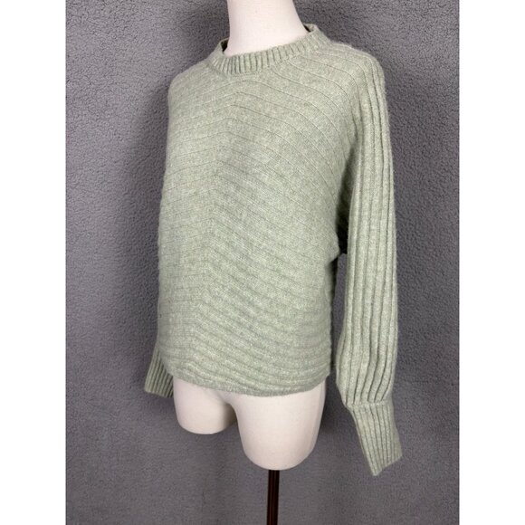 Hippie Rose Juniors' Ribbed Knit Pullover Cozy Sweater Green Size Large NWT's - Picture 3 of 8